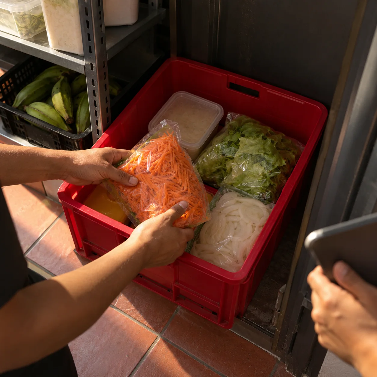 Separación y registro de productos retirados de la operación.