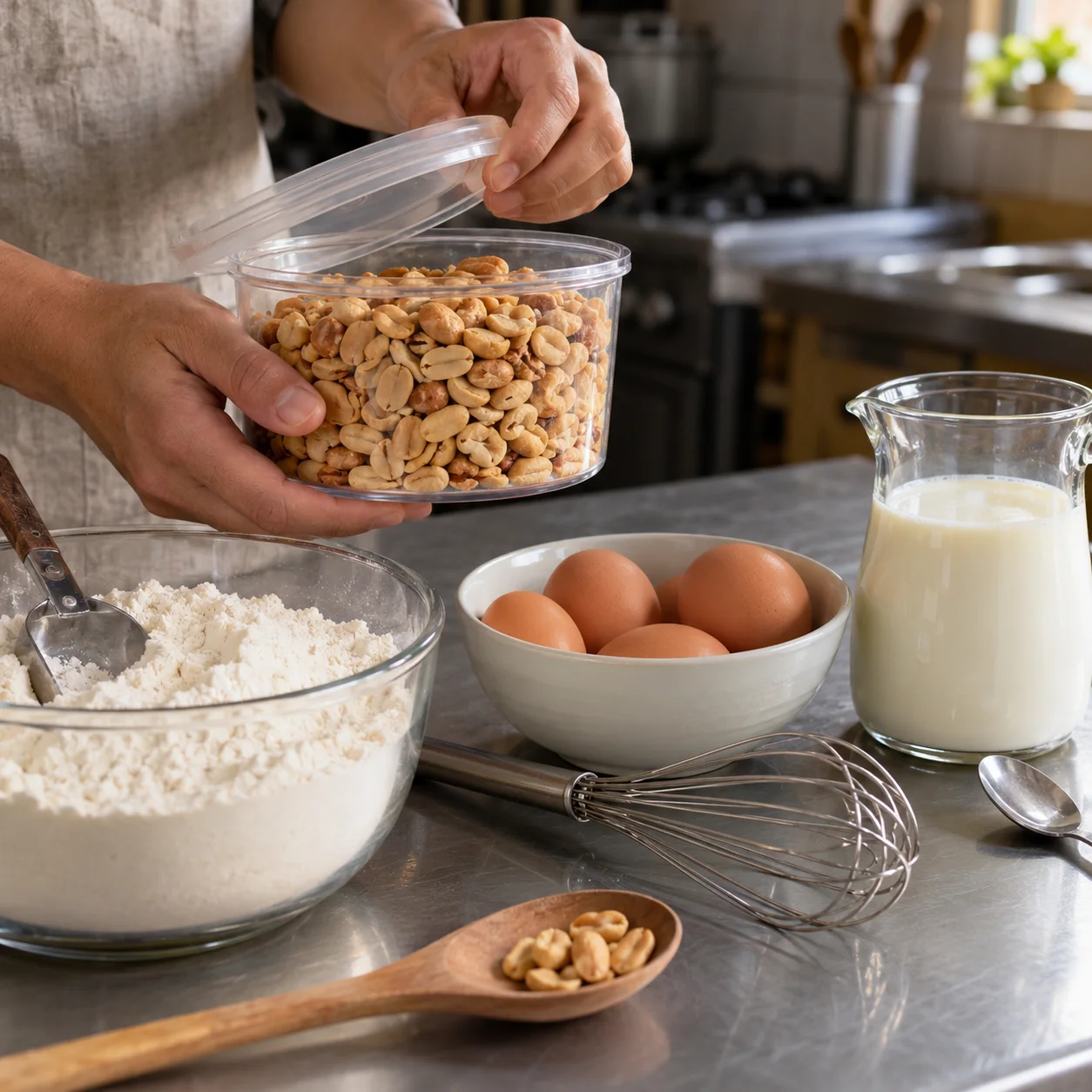 Reconozca los ingredientes que aportan alérgenos a la receta.