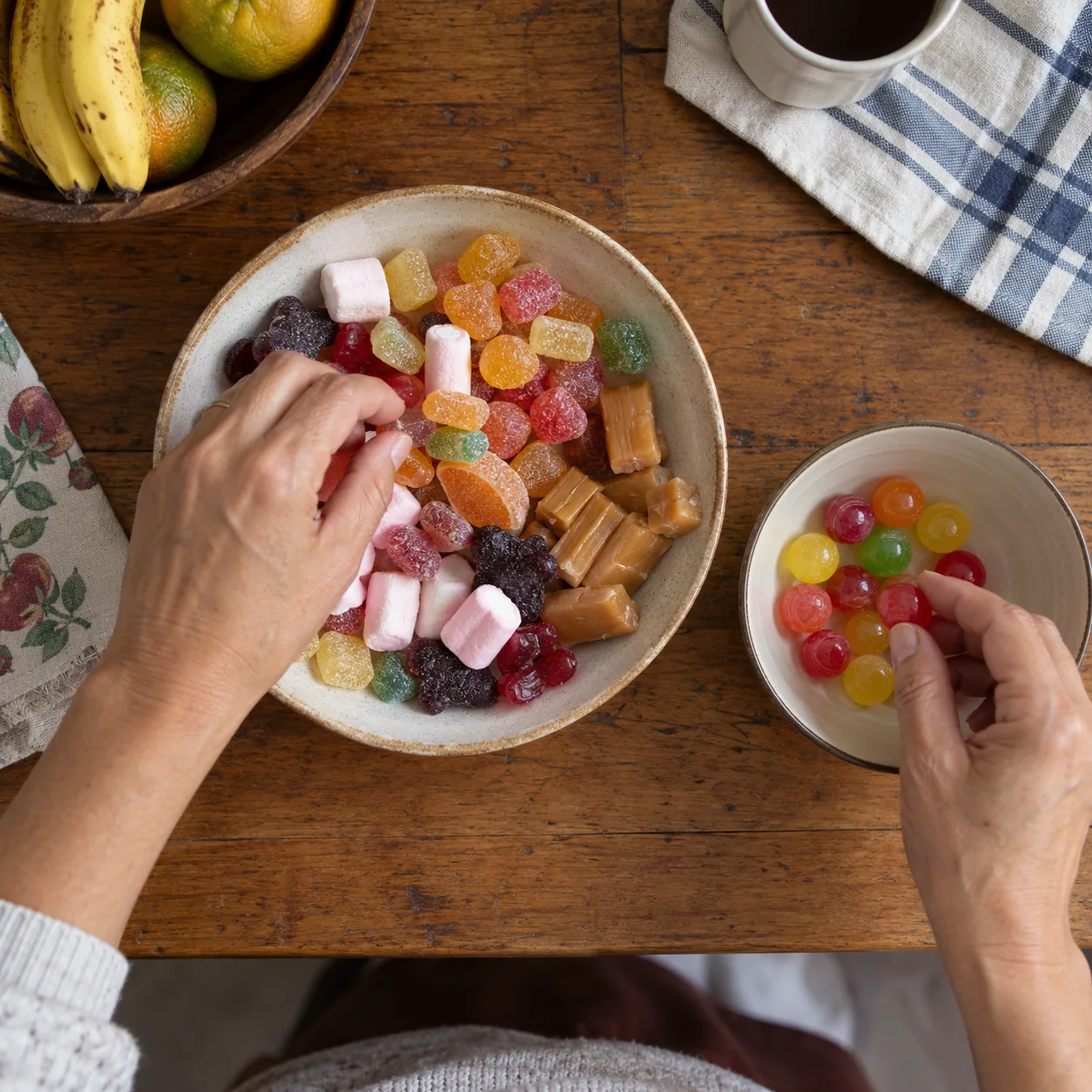 La revisión adulta de los dulces debe considerar el riesgo de atragantamiento en los niños pequeños.