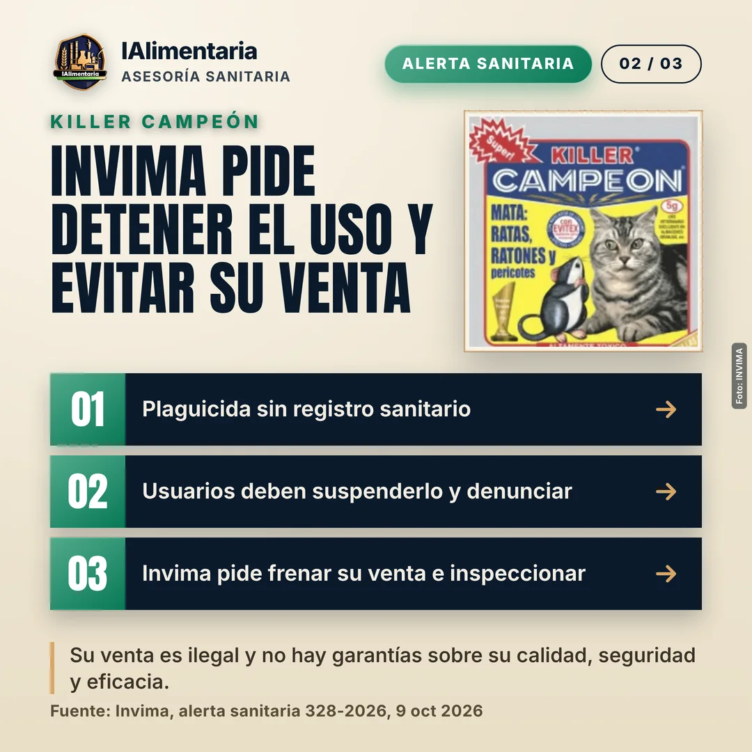 Invima pide detener el uso y evitar su venta. Su venta es ilegal y no hay garantías sobre su calidad, seguridad y eficacia.