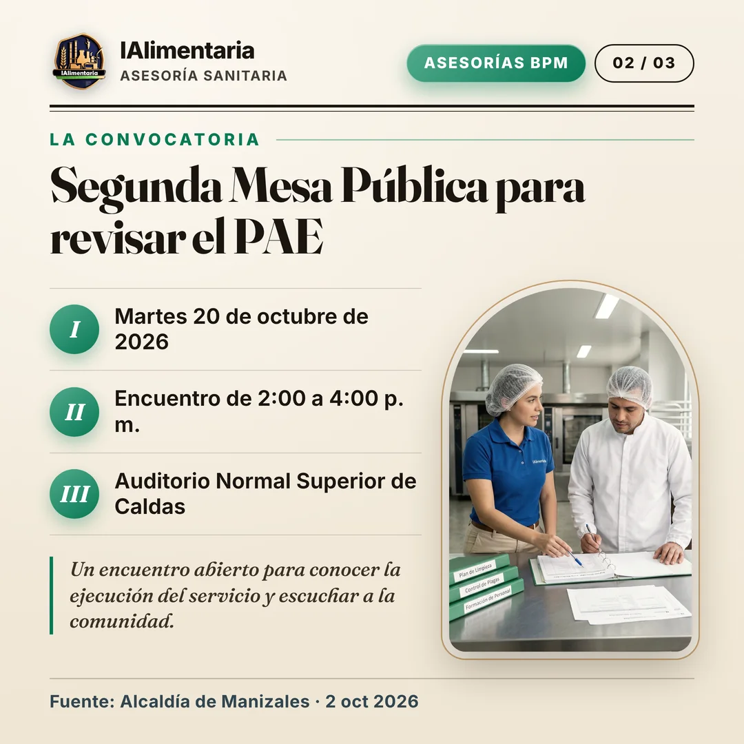 Segunda Mesa Pública para revisar el PAE. Un encuentro abierto para conocer la ejecución del servicio y escuchar a la comunidad.