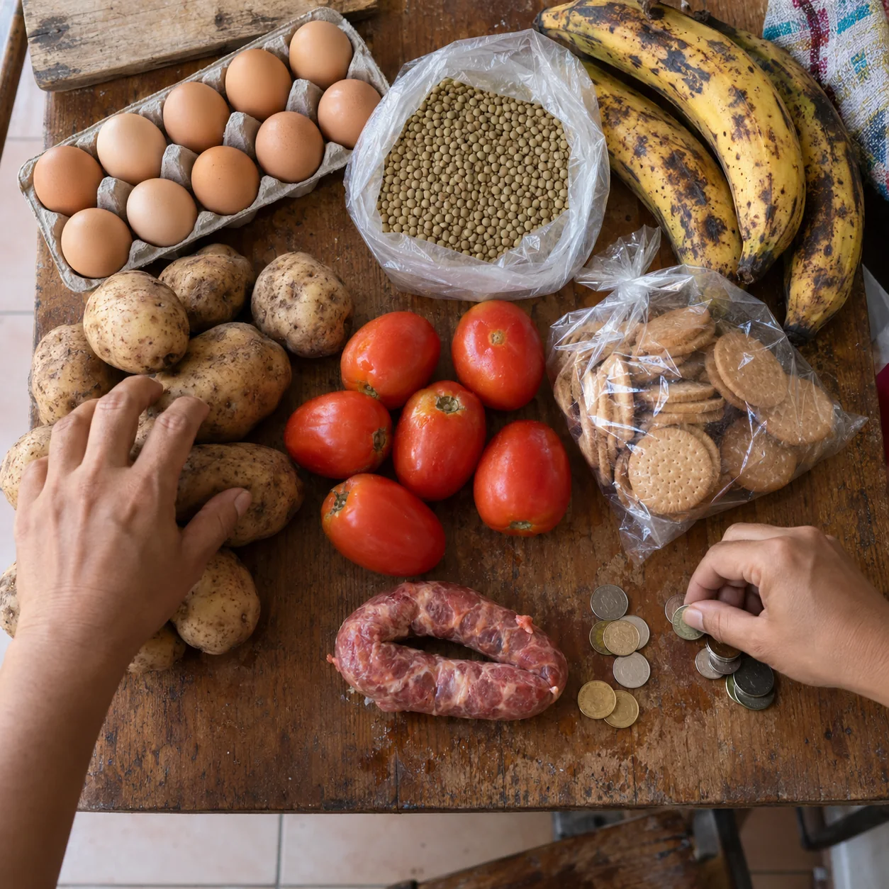 La composición de la compra familiar influye en el gasto en alimentos.
