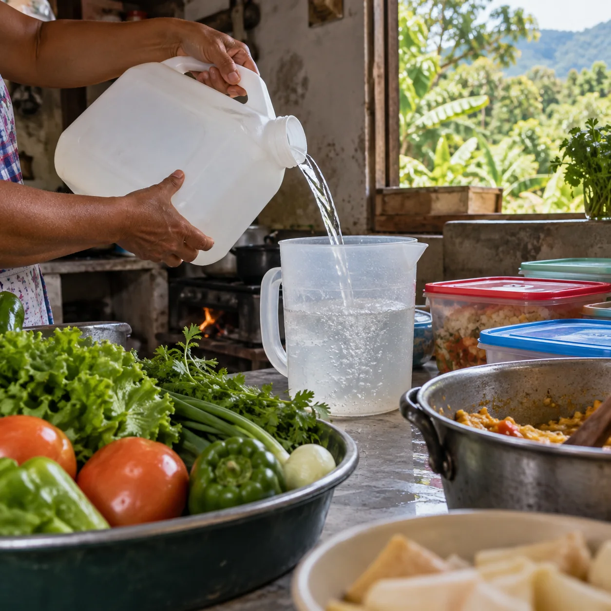 La disponibilidad de agua condiciona las opciones cotidianas para cocinar y beber.
